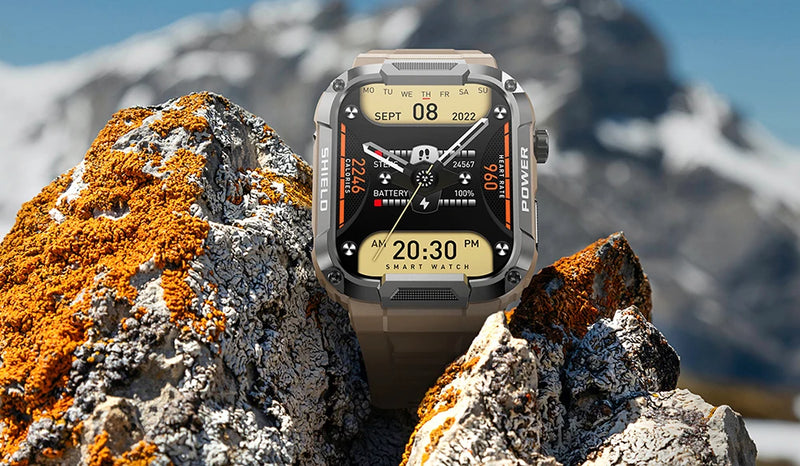 MEVADEN 1.85 Outdoor Military Smart Watch Men Bluetooth Call Smartwatch For Android IOS IP68 Waterproof Sports Fitness Watches