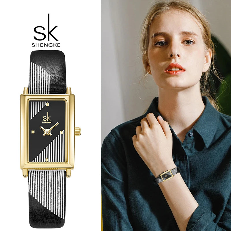 Shengke Luxury RTR - Relógio Feminino - Versão Retrô