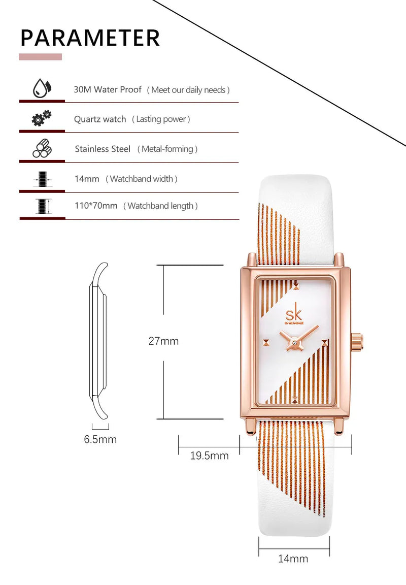 Shengke Luxury RTR - Relógio Feminino - Versão Retrô